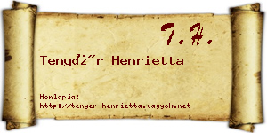 Tenyér Henrietta névjegykártya